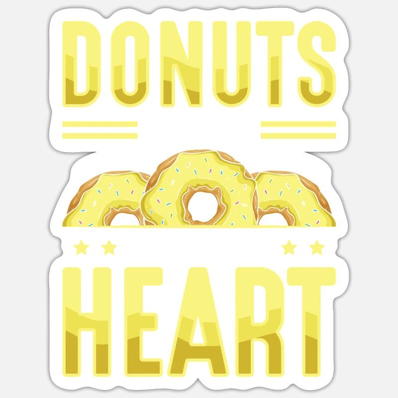 Restauration rapide en donuts - Sticker taille S (10 x 10 cm) - blanc mat