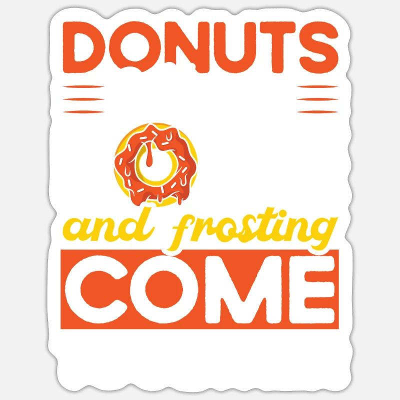 Restauration rapide en donuts - Sticker taille S (10 x 10 cm) - blanc mat