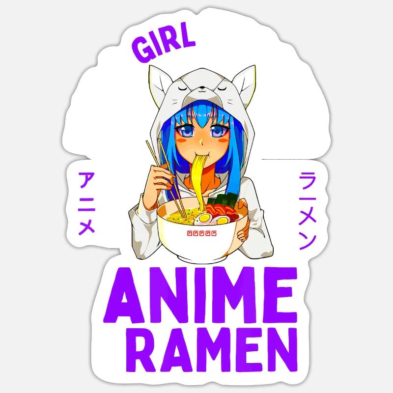 Nur ein Mädchen, das Anime liebt Sticker Größe S (10 x 10 cm)
