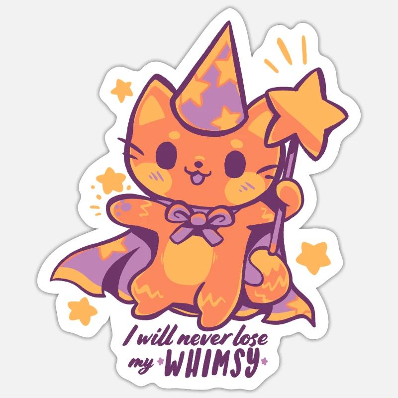 I will Never Lose my Whimsy - Sticker size S (10 x 10 cm) - white matte