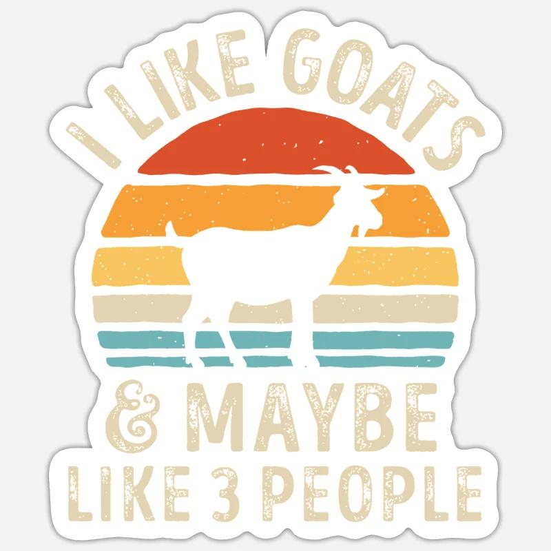 Tee du Meme du Coucher de Chèvre Sticker taille S (10 x 10 cm)