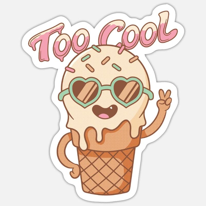 Super glace - Sticker taille S (10 x 10 cm) - blanc mat