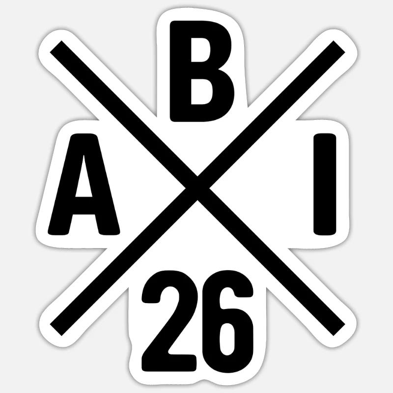 ABI 26 - Abitur - Gift - Contrast Design - Sticker size S (10 x 10 cm) - white matte