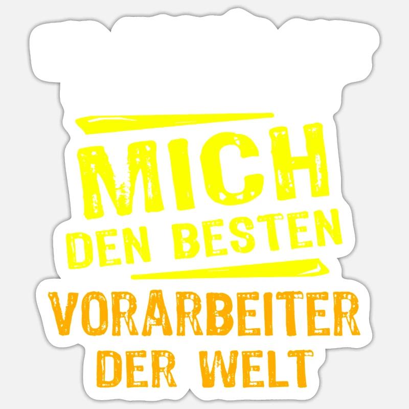 Vorarbeiter Geschenk - Sticker Größe S (10 x 10 cm) - Mattweiß