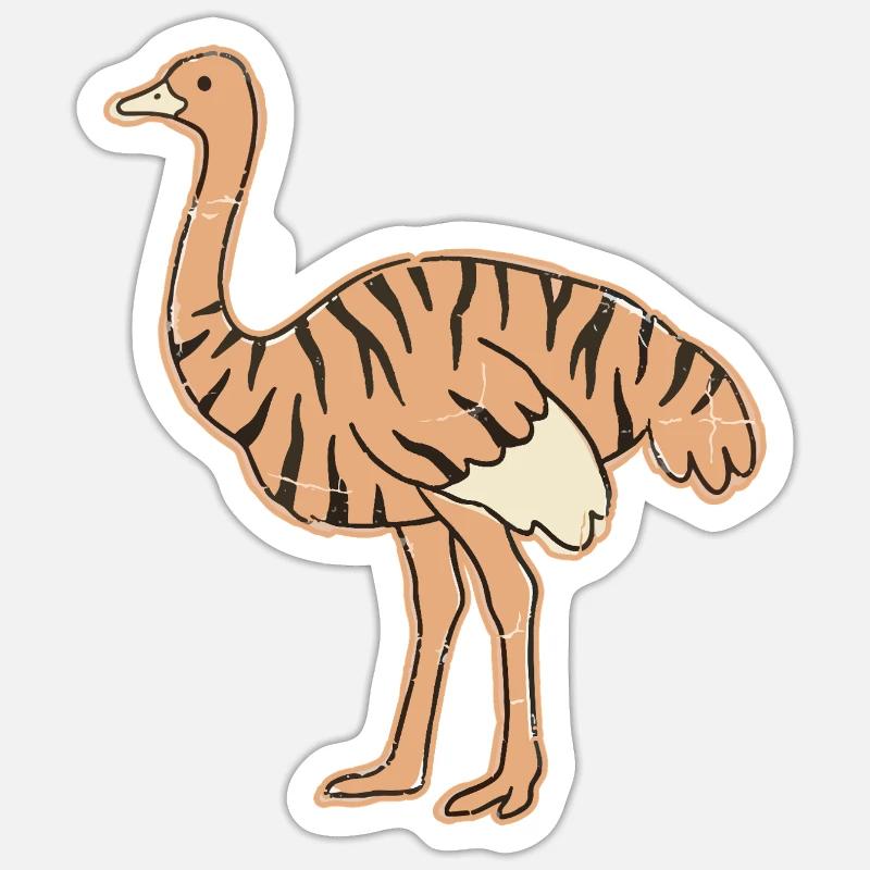 austria range cartoon stripes tabby - Sticker size S (10 x 10 cm) - white matte