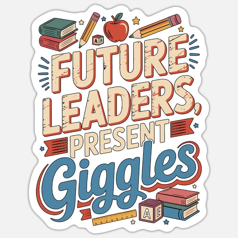Elementary Teacher Future Leaders Teaching Career - Sticker Größe S (10 x 10 cm) - Mattweiß
