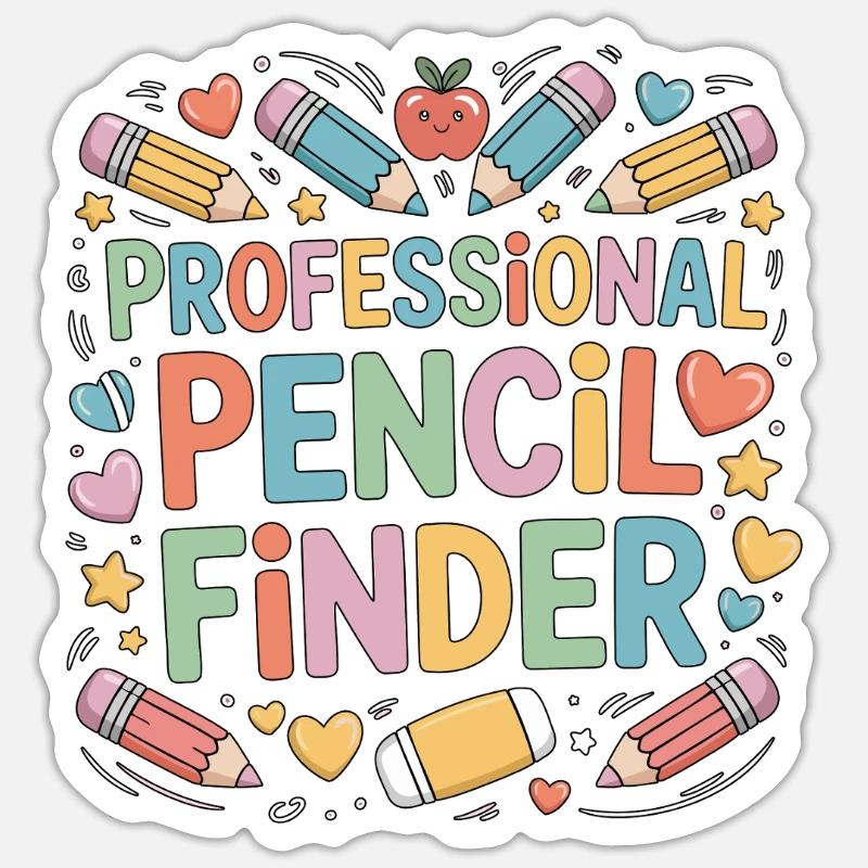 Elementary Teacher Professional Pencil Educator Sticker size S (10 x 10 cm)