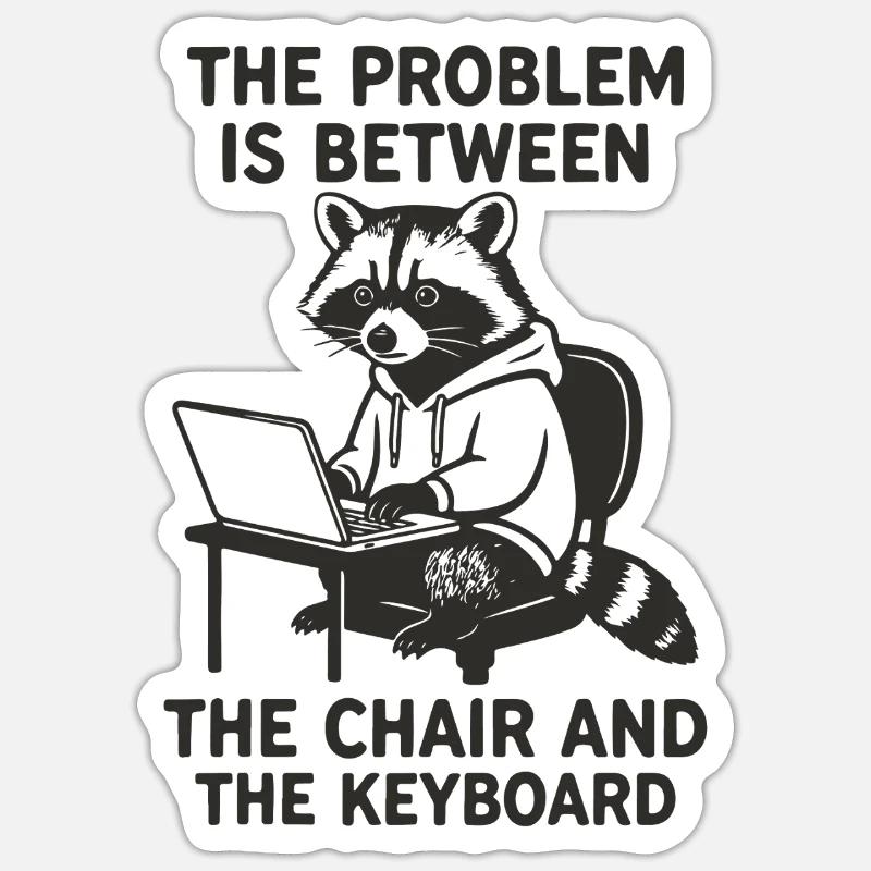 Problem between chair and keyboard Sticker size S (10 x 10 cm)