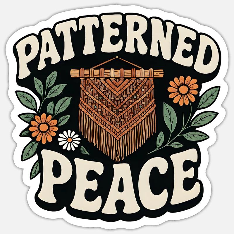 Gemusterte Ruhe | Makramee Boho Sticker Größe S (10 x 10 cm)
