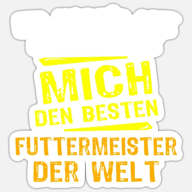 Futtermeister Geschenk - Sticker Größe S (10 x 10 cm) - Mattweiß