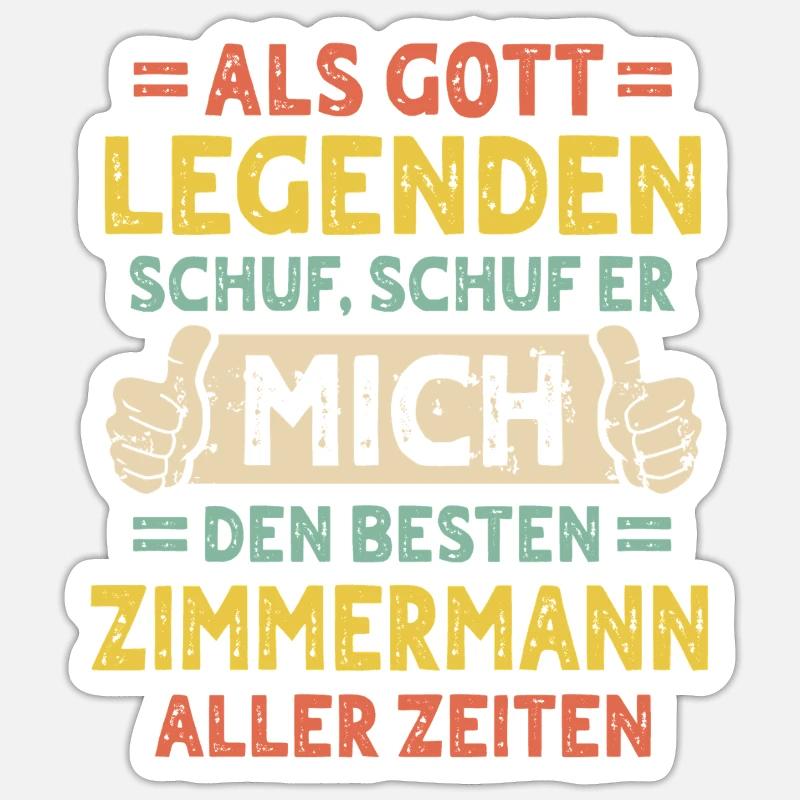 Zimmermann Sticker Größe S (10 x 10 cm)
