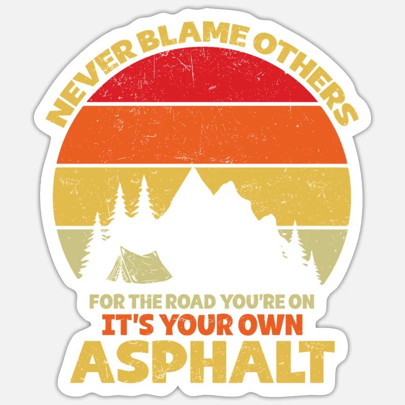 Camping Scouts Bergwanderung Waldcamper Sticker Größe S (10 x 10 cm)