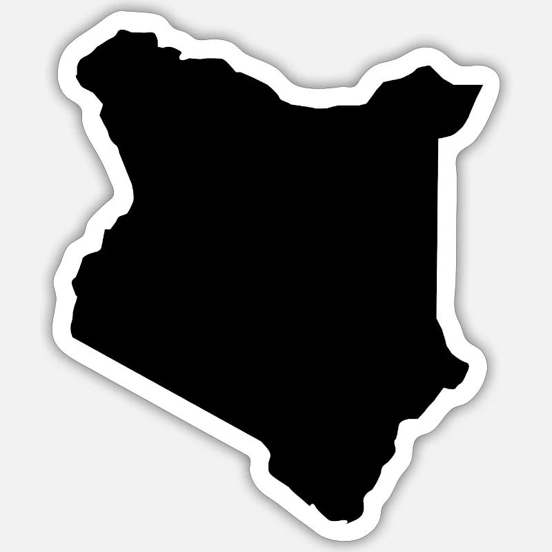 Kenya map Sticker size S (10 x 10 cm)