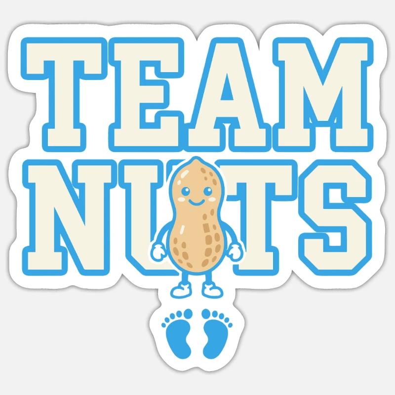 Team Nuts Peanut Design Sticker taille S (10 x 10 cm)