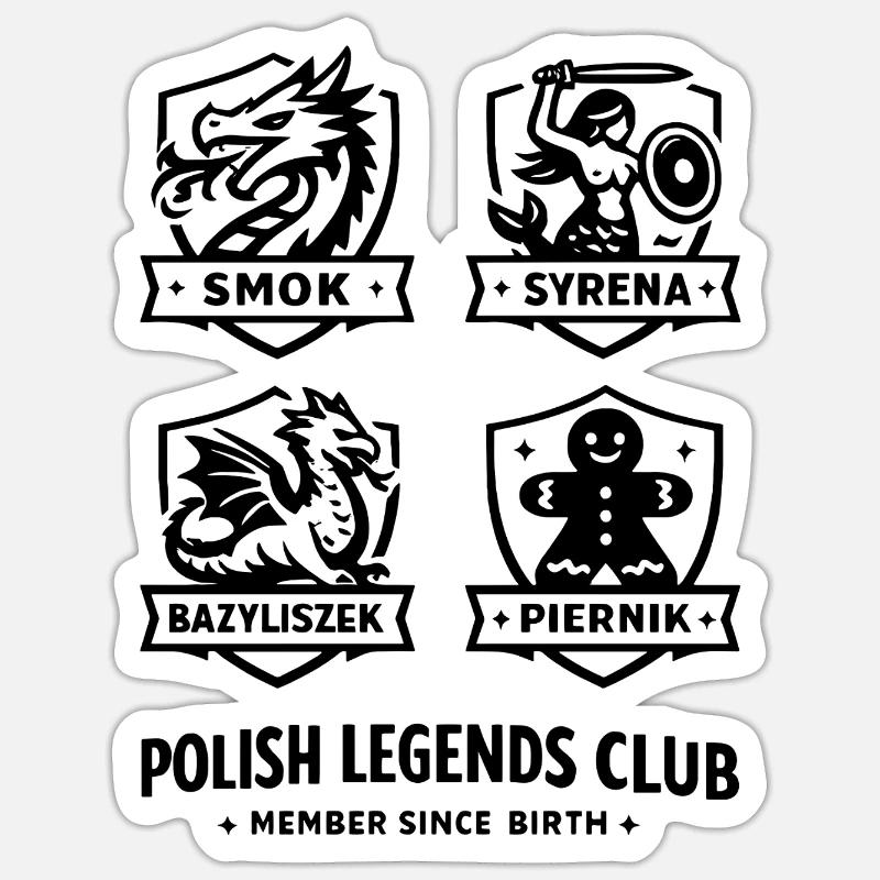 Mitglied des Polish Legends Club seit seiner Geburt Sticker Größe S (10 x 10 cm)