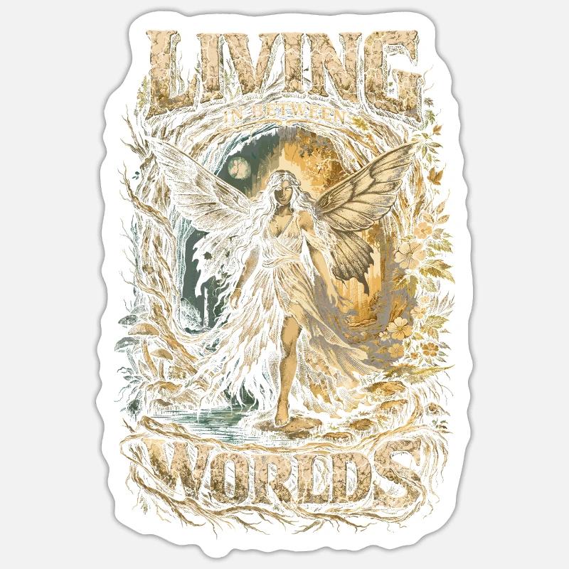 Fairycore Fee Gotisch - Sticker Größe S (10 x 10 cm) - Mattweiß