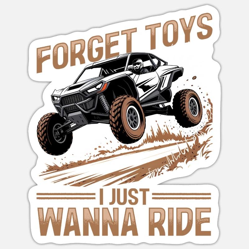 UTV Tout-Terrain Boy Men 4 Wheels Side by Side Sticker taille S (10 x 10 cm)