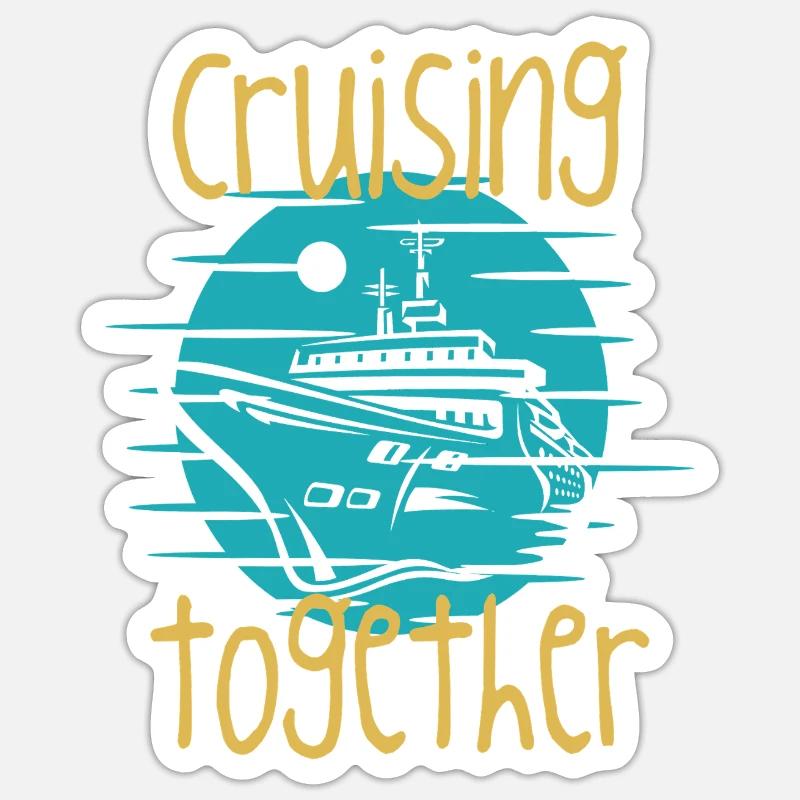 Graphique du bateau de croisière ensemble Sticker taille S (10 x 10 cm)