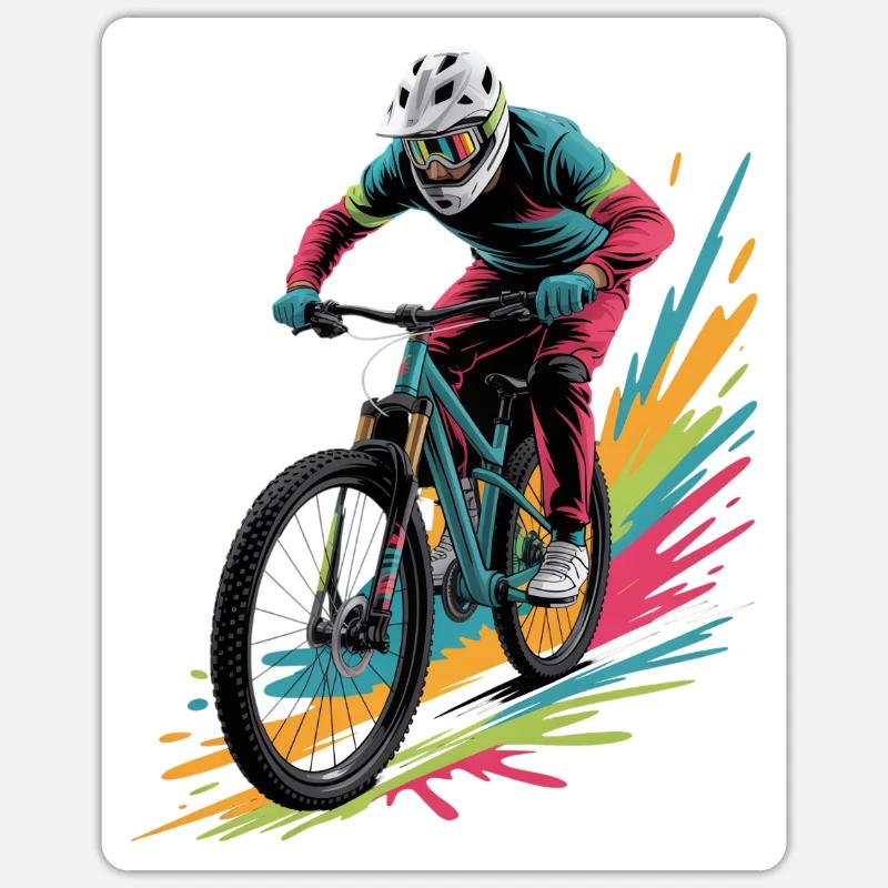 Conception de VTT Coloré pour garçons Sticker taille S (10 x 10 cm)
