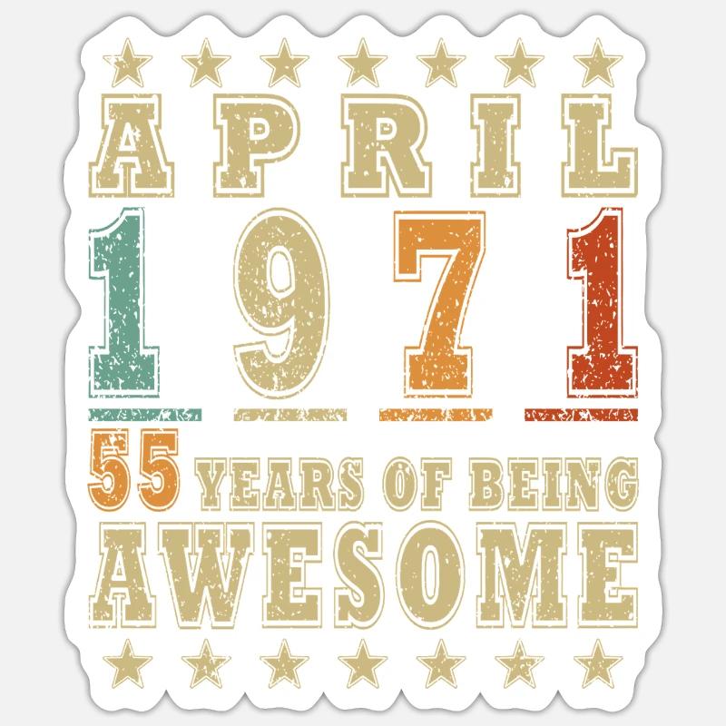 Jubilee year April 1971 Sticker size S (10 x 10 cm)