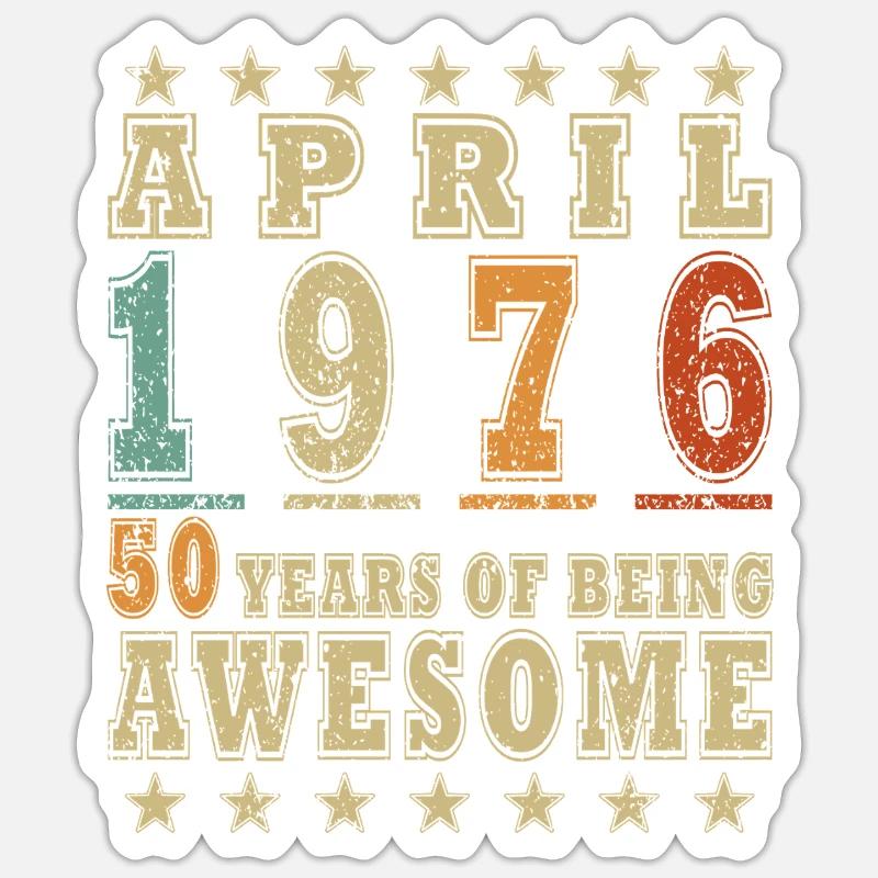 Jubilee year April 1976 Sticker size S (10 x 10 cm)