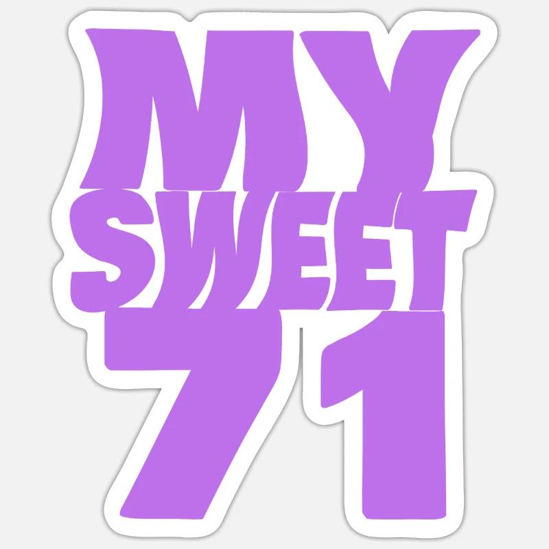 71 - Sticker Größe S (10 x 10 cm) - Mattweiß