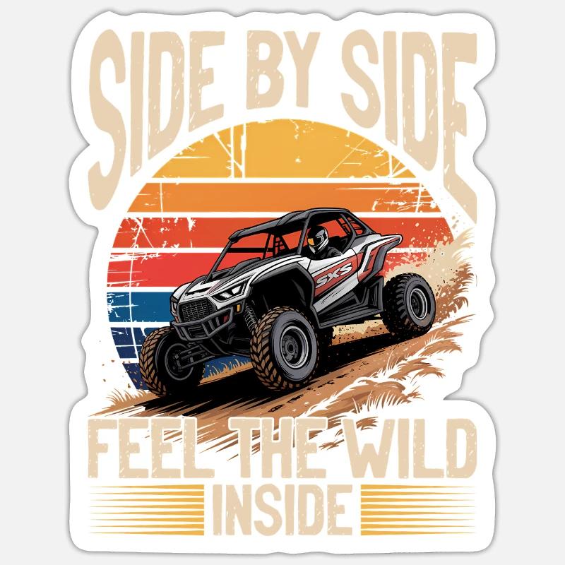 UTV Off Road 4 Wheeler Side by side Sticker Größe S (10 x 10 cm)