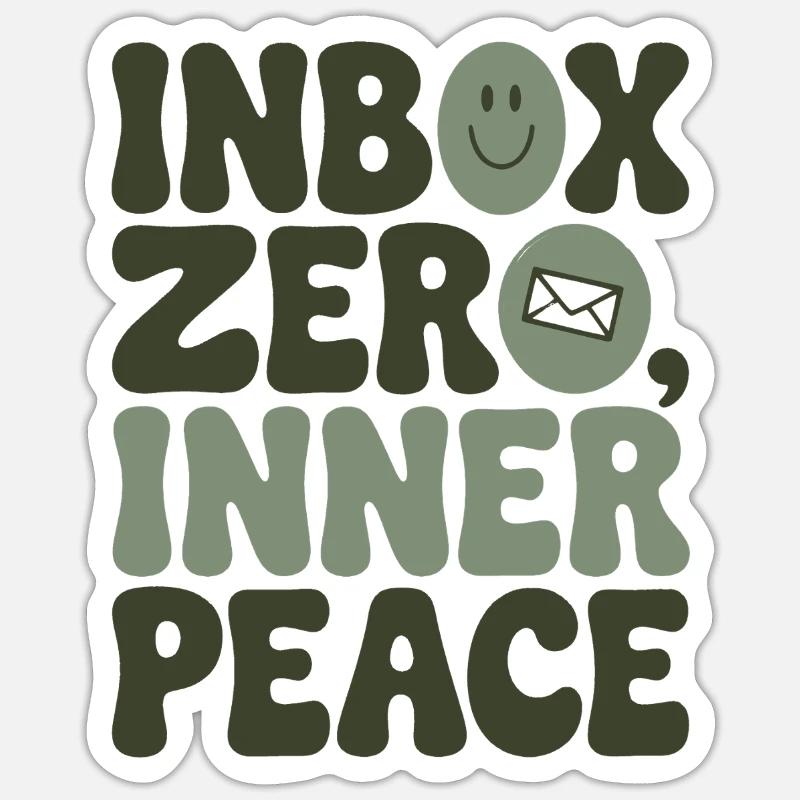 Empty mailbox | Inner Peace & Focus - Sticker size S (10 x 10 cm) - white matte