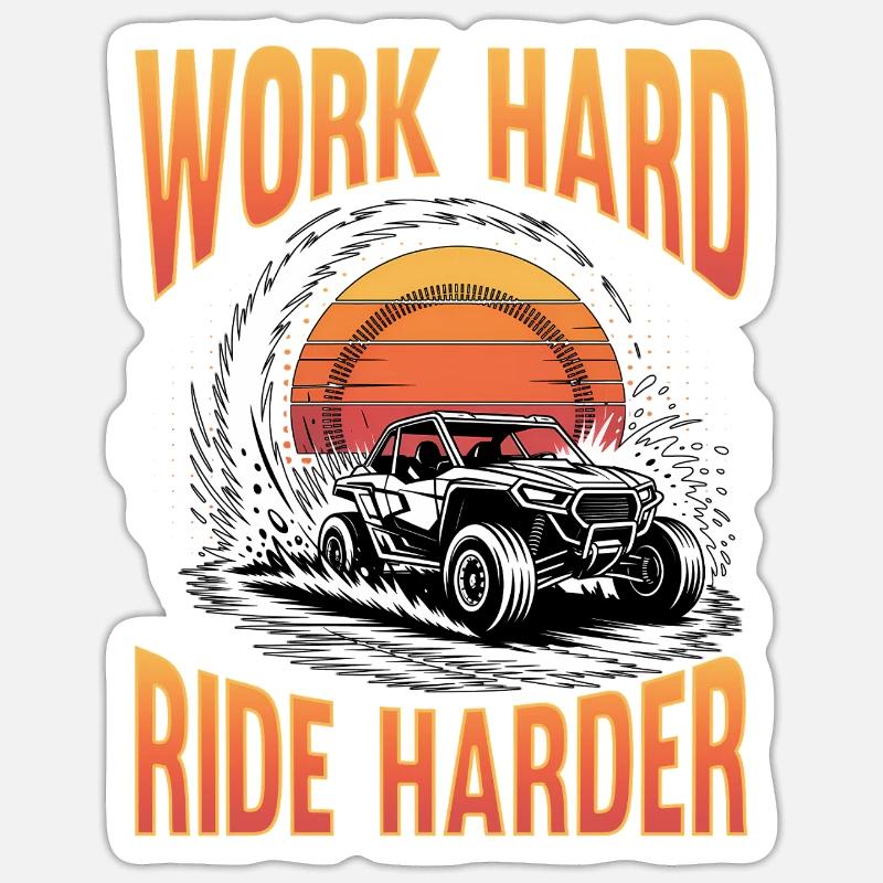 UTV Off Road 4 Wheeler Side by side Sticker Größe S (10 x 10 cm)