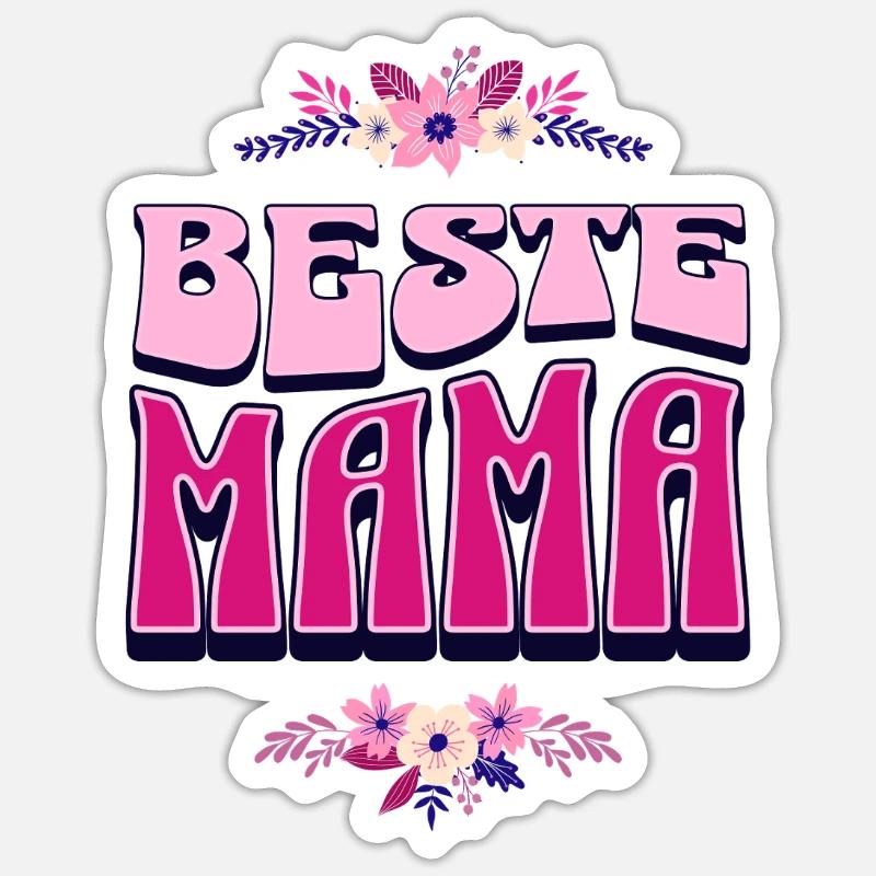 Beste Mama – Perfektes Muttertagsgeschenk Sticker Größe S (10 x 10 cm)
