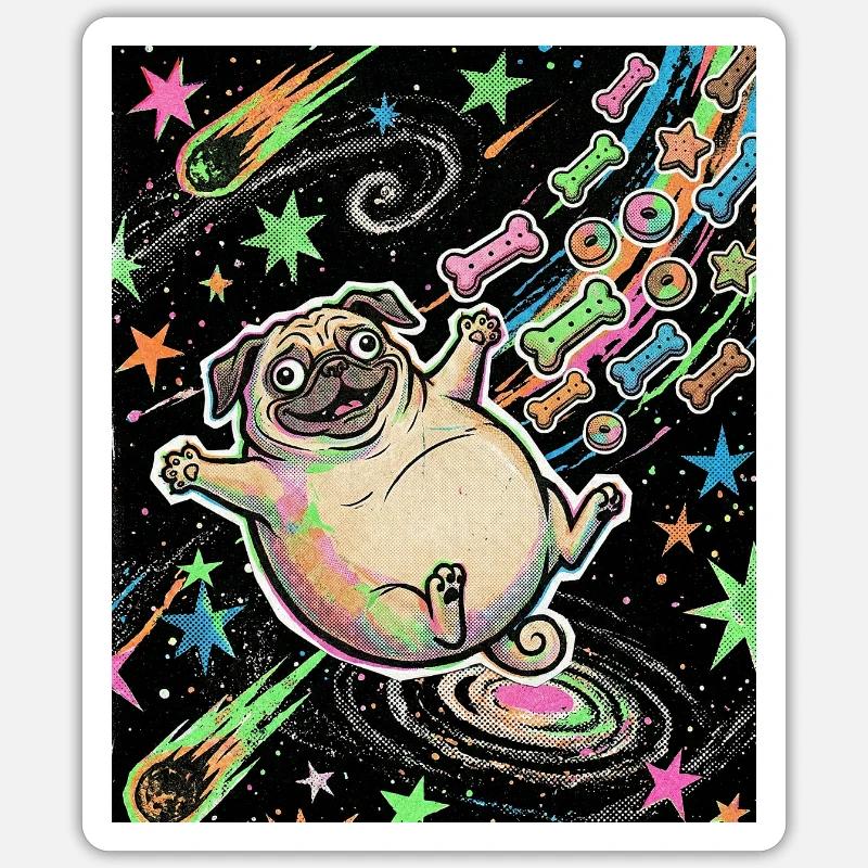 Carlin Épais de l’Espace - Sticker taille S (10 x 10 cm) - blanc mat