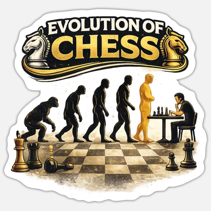 Évolution des échecs Sticker taille S (10 x 10 cm)