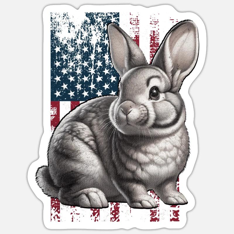 Rabbit - Sticker size S (10 x 10 cm) - white matte