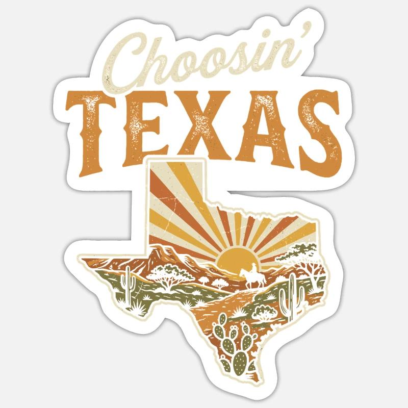 Choosing Texas Sunset - Sticker size S (10 x 10 cm) - white matte