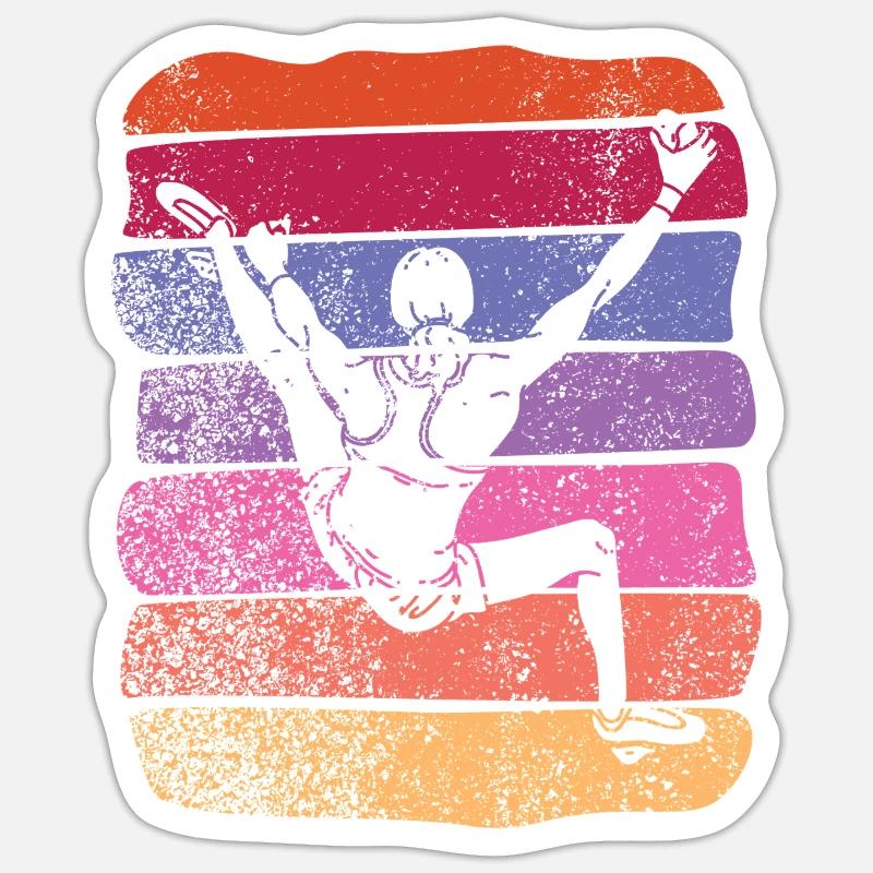 Boulderer Boulder Bouldern Sticker Größe S (10 x 10 cm)