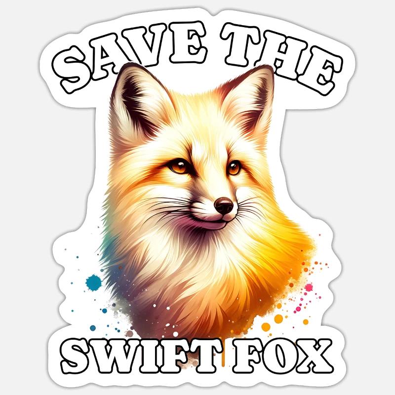 Swiftfuchs Save Swift Fox - Sticker size S (10 x 10 cm) - white matte