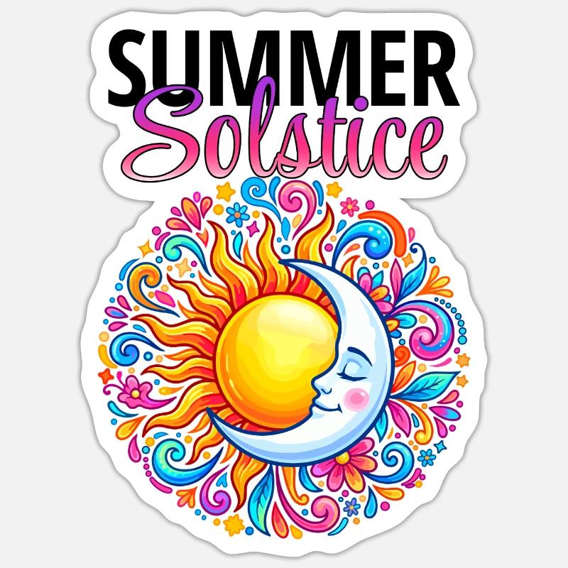 Litha Pagan Solstice d’été Midsommar Sticker taille S (10 x 10 cm)