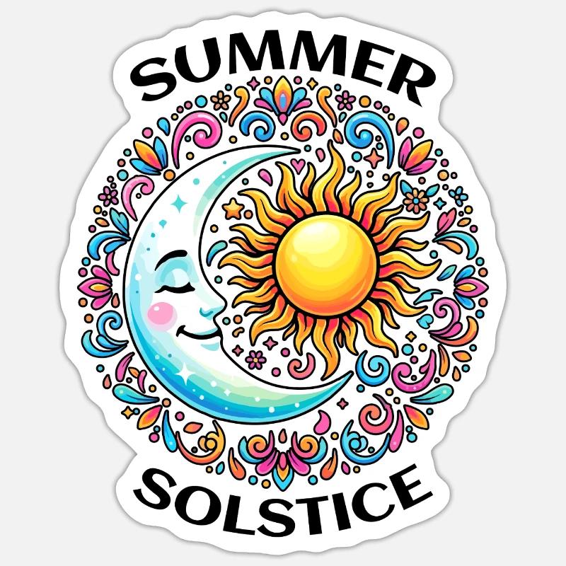 Litha Pagan Solstice d’été Midsommar Sticker taille S (10 x 10 cm)
