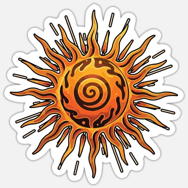 Litha Pagan Summer Solstice Midsummer Midsommar Sticker size S (10 x 10 cm)