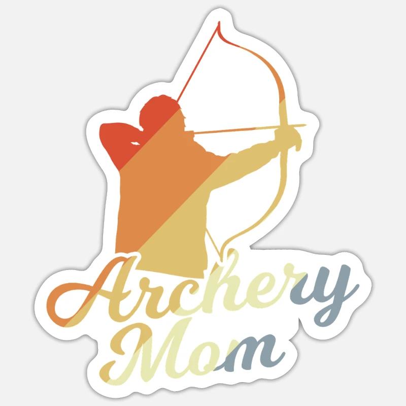 Mère Archer - Sticker taille S (10 x 10 cm) - blanc mat