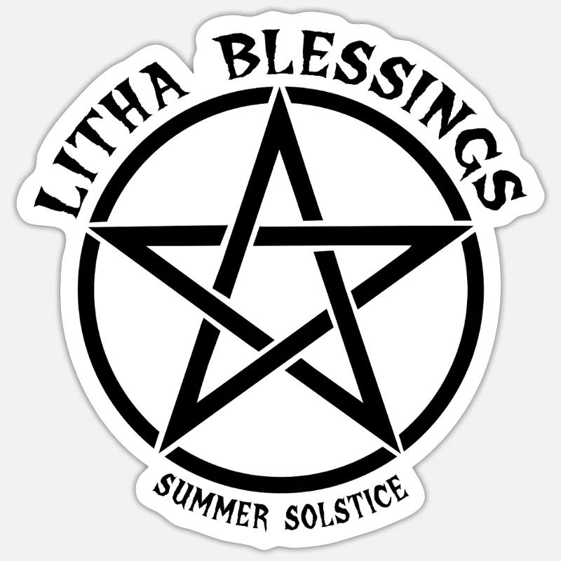 Litha Pagan Solstice d’été Midsommar Sticker taille S (10 x 10 cm)