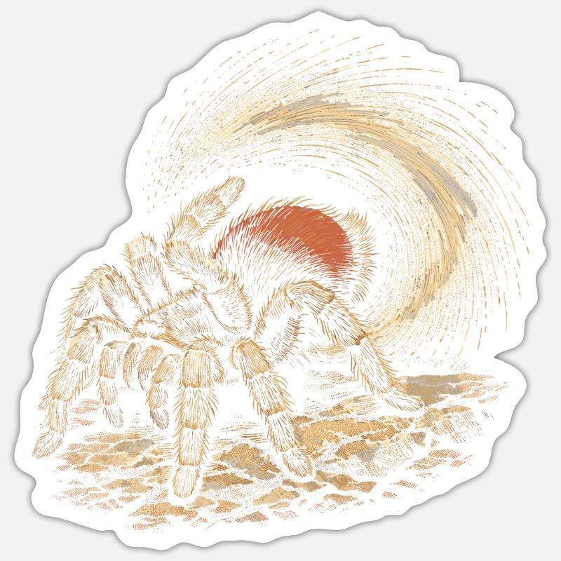 Tarentule - Sticker taille S (10 x 10 cm) - blanc mat