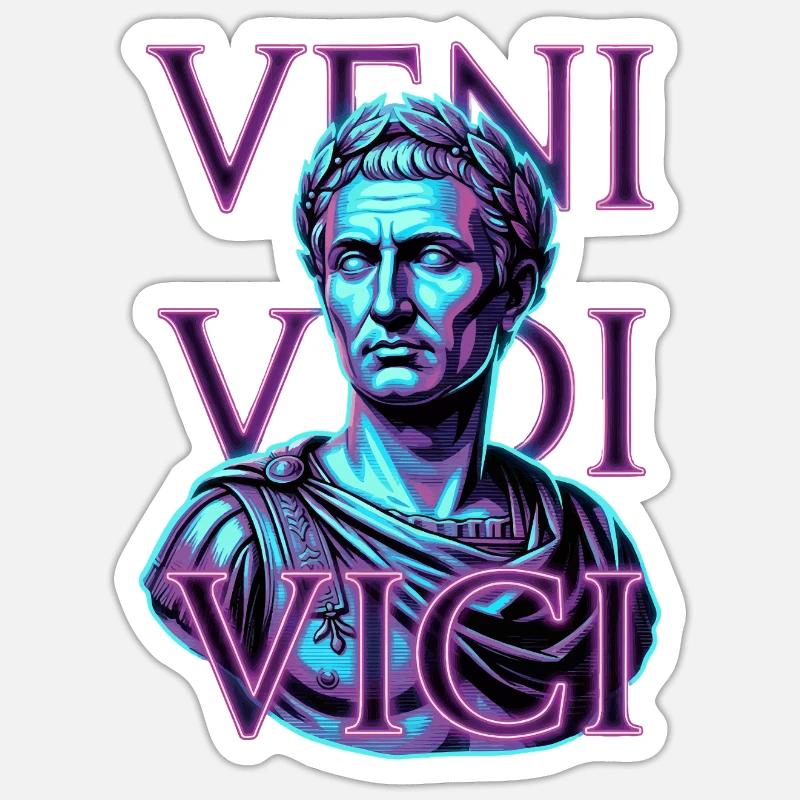 Veni Vidi Vici Caesar - Sticker size S (10 x 10 cm) - white matte