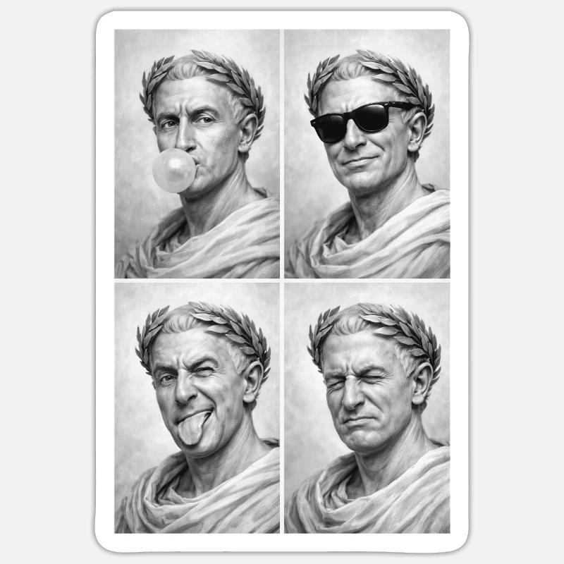 Caesar Collage Sticker Größe S (10 x 10 cm)