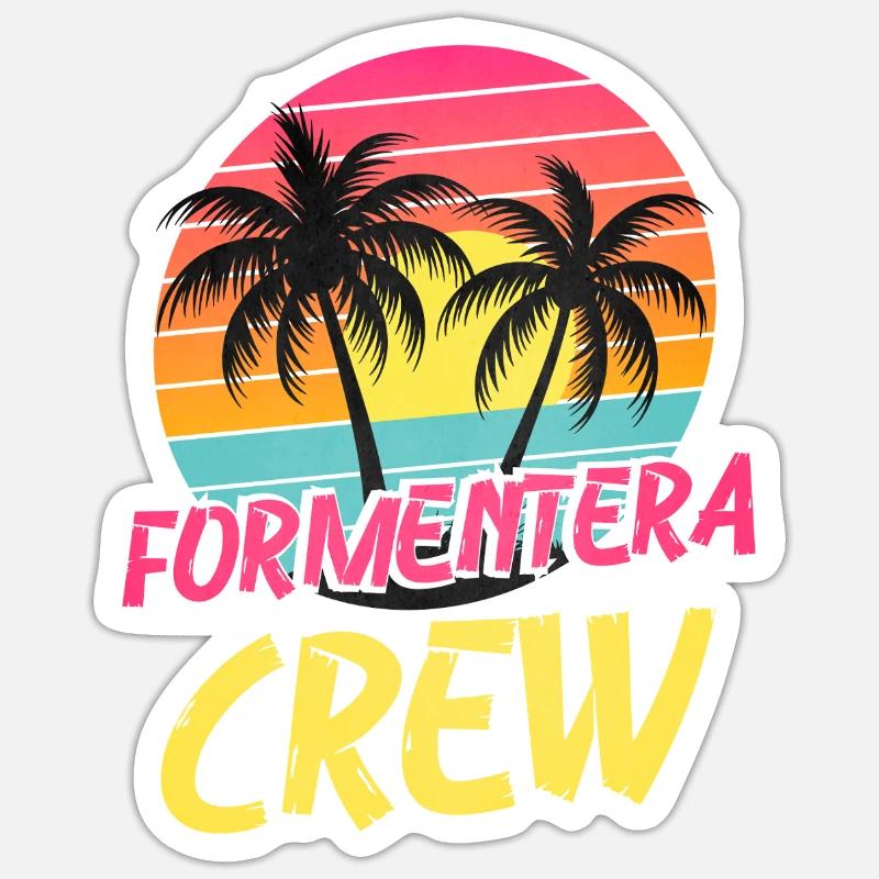 Équipe de Formentera - Sticker taille S (10 x 10 cm) - blanc mat