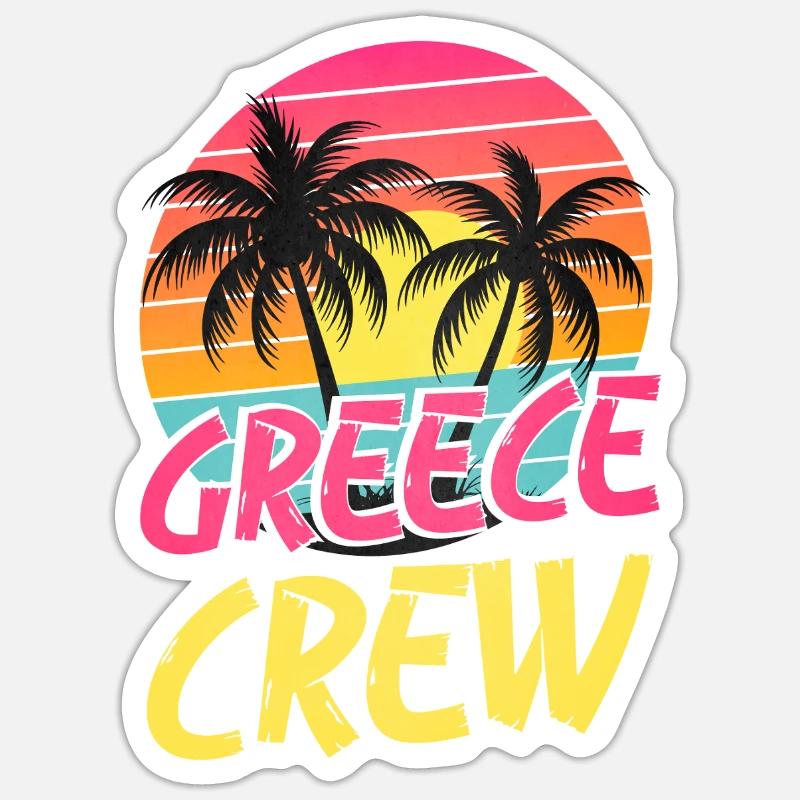Greece Crew - Sticker size S (10 x 10 cm) - white matte