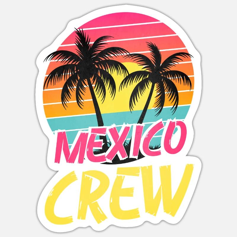 Equipaggio Messico - Sticker formato S (10 x 10 cm) - bianco opaco