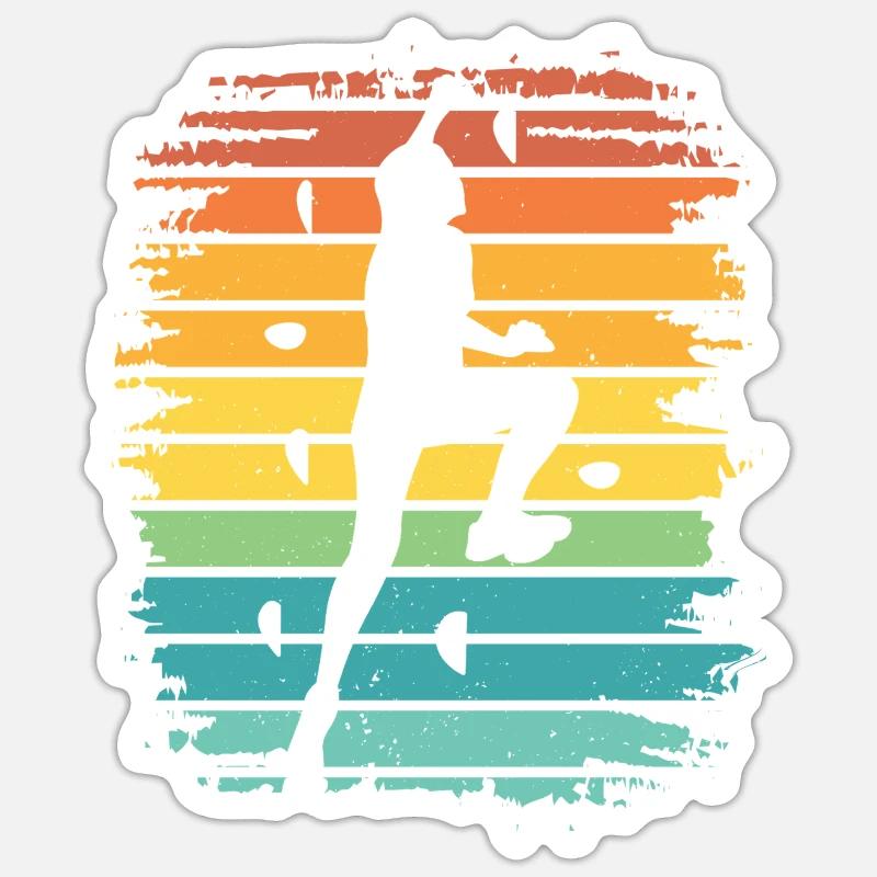 Boulderer Boulder Bouldering - Sticker size S (10 x 10 cm) - white matte
