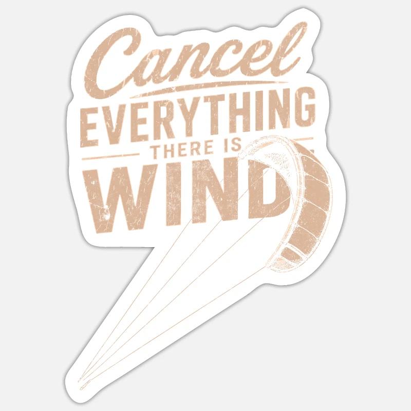 Windspruch Graphic: Cancel Everything Wind Sticker size S (10 x 10 cm)