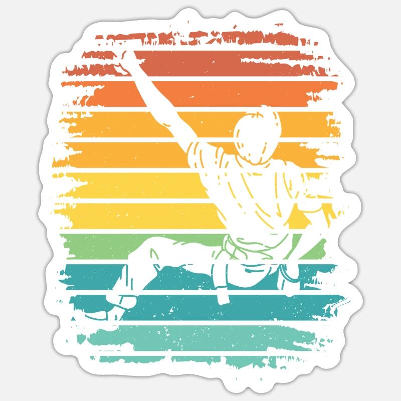 Boulderer Boulder Bouldering - Sticker size S (10 x 10 cm) - white matte